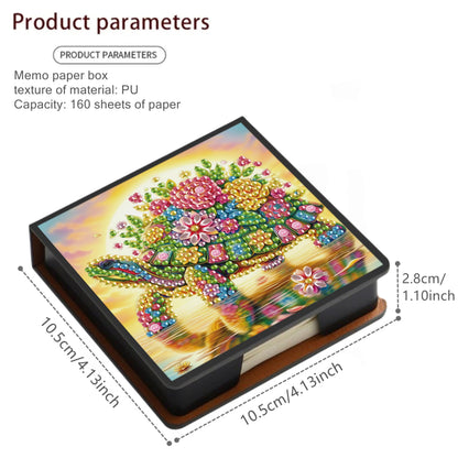 DIZAKIM 1 Piece DIY Diamond Painting Irregular Diamonds - Black Faux Leather Notebook 160 Pages - Home, Office & School Supplies Creative Crafts - Perfect Holiday Gift for Lovers (turtles)