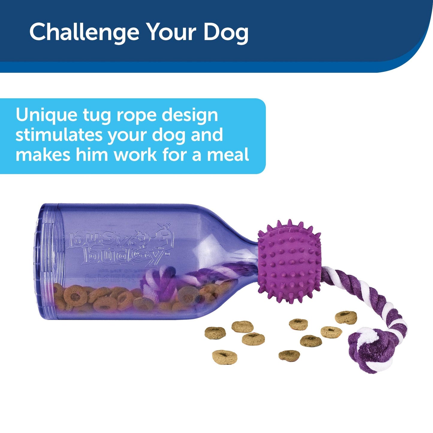 PetSafe Busy Buddy Tug-A-Jug Dog Toy – Slow Feeder and Trainer – Small