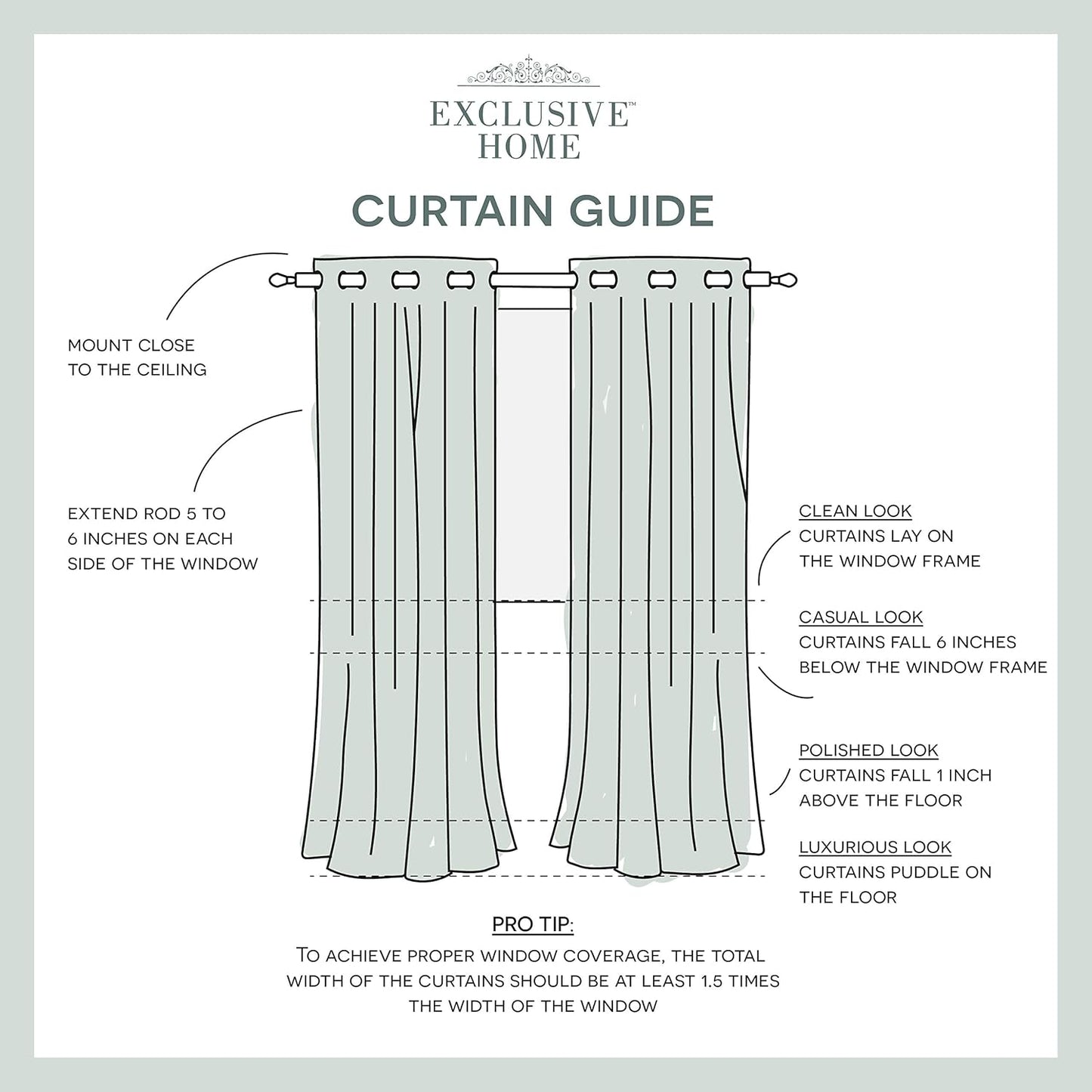 Exclusive Home Canopy Stripe Grommet Top Curtain Panel - 54"x108", Kiwi/Sand, Set of 2