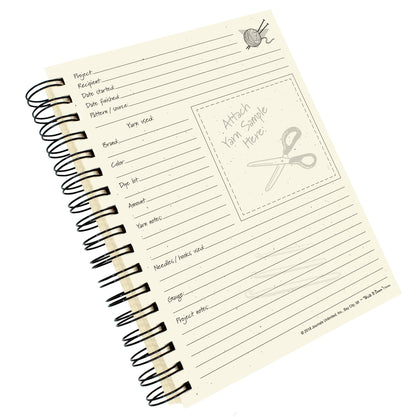Write it Down series by Journals Unlimited, Guided Journal, Yarn It!, Knitting & Crochet Journal, Full-size 7.5"x 9", Kraft Hard Cover, Made in USA