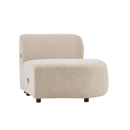 Merax 73" Curved Cloud Loveseat, Boucle Upholstered 2 Seater Sectional Sofa with Wooden Frame, Modern Curved Cloud Couch for Living Room, Cozy Leisure Couches, Easy Assembly, Beige