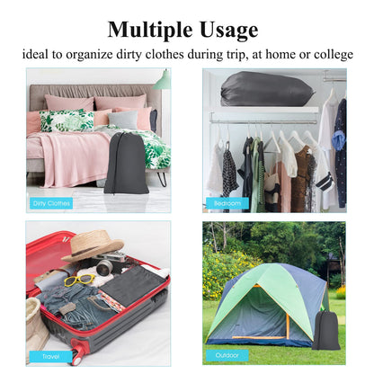 OTraki 2 Pack Laundry Bag Extra Large 28x45 Inch Drawstrings Laundry Hamper Liner Storage Bag XL Dirty Clothes Organizer Heavy Duty Laundry Bag for Home, Travel, Camping (Grey)