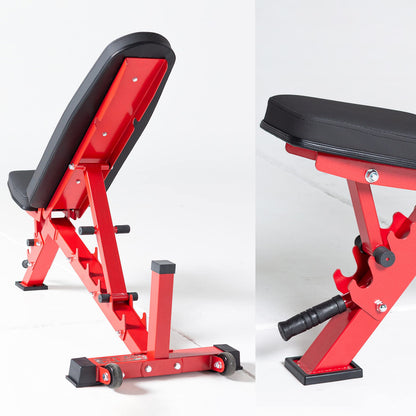 REP AB-3100 Adjustable Weight Bench | Blue FID Strength Chair | Foldable Home Gym Equipment | Flat Incline Decline Workout Bench for Training and Fitness