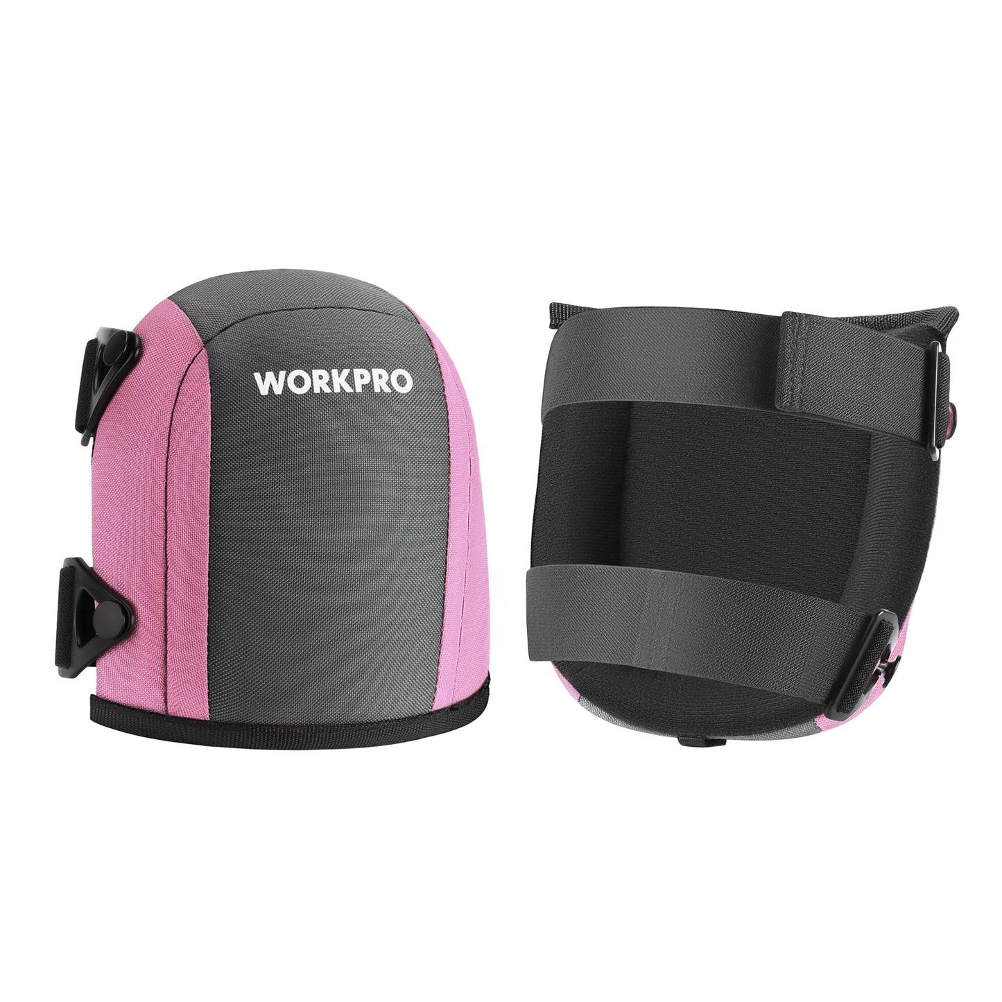 WORKPRO Garden Knee Pads For Unisex-Adult, Flooring Kneepads with Foam Padding, Comfortable Kneeling Cushion for Gardening, House Cleaning, Construction Work, 7.87"*6.75"*3", Pink Ribbon