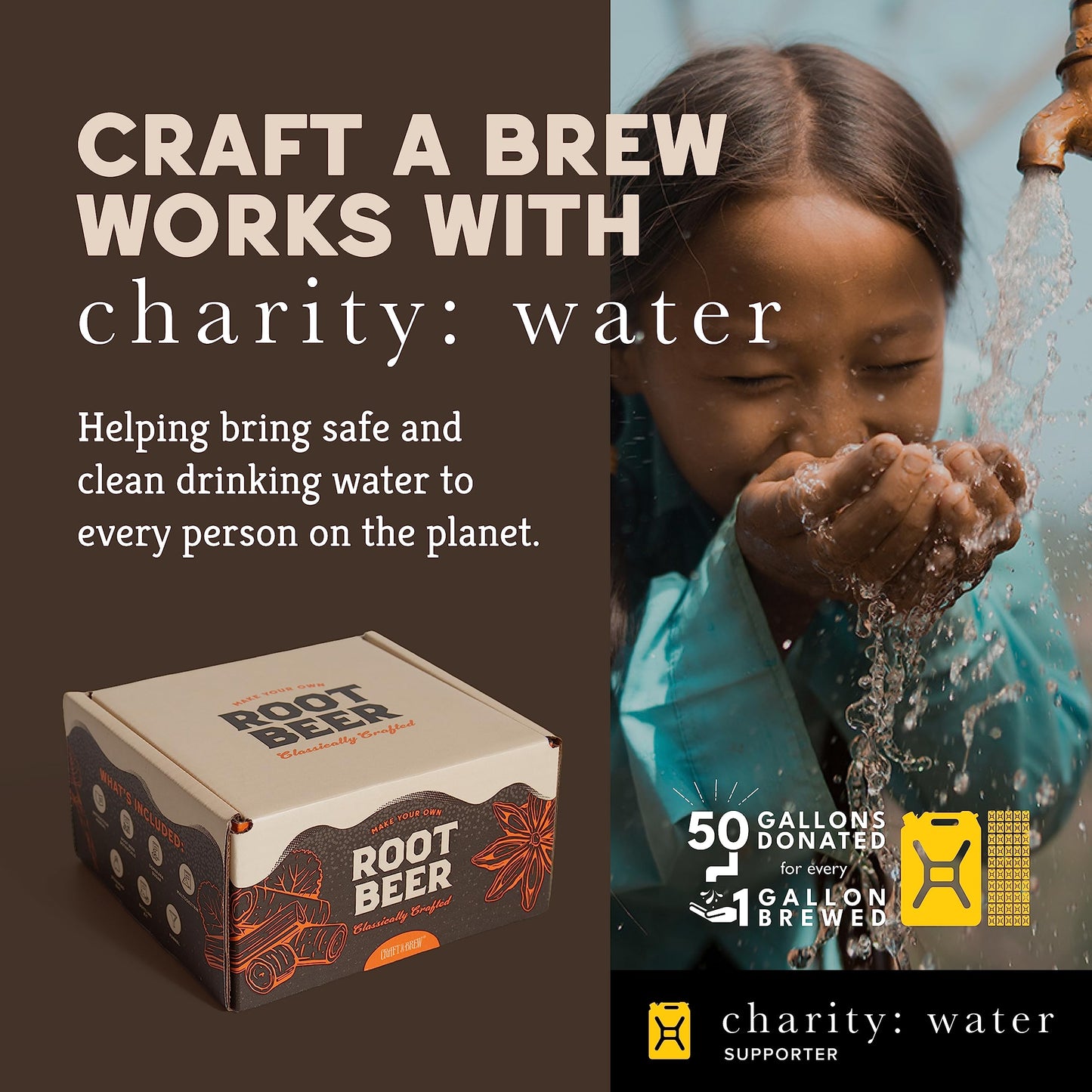 Craft A Brew - DIY Make Your Own Craft Root Beer - Complete Equipment and Supplies - Starter Home Brewing Kit - 1 Gallon