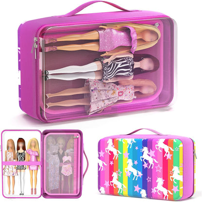 Barbie | 12-Inch Doll Carrying Case - Spacious Design for Dolls & Accessories | Fits 6 Dolls
