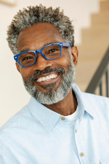 Peepers by PeeperSpecs Clark Blue Light Blocking Reading Glasses, Blue +2.50