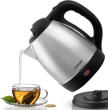 Courant Cordless Stainless Steel Kettle (1.7 Liter) with 360 Degree Rotational Body
