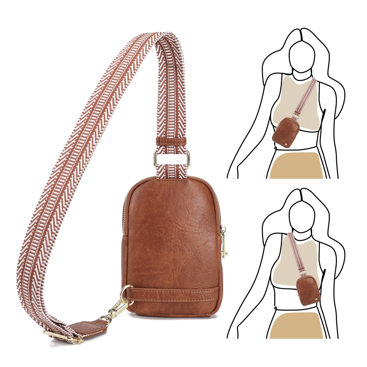 INICAT Anti Theft Crossbody Bags for Women Travel Small Sling Bags Cross Body Bag Purses for Woman