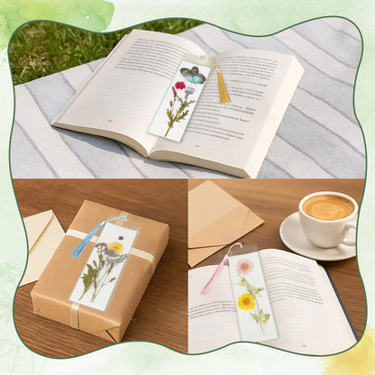 DIY Bookmark Making Kit – 30 Sets with Blank Watercolor Bookmarks, Pressed Flowers, Butterfly Stickers, Tassels, Sleeves & Tweezer – Fun Craft Kit for Painting, Unique Gifts, Book Lovers