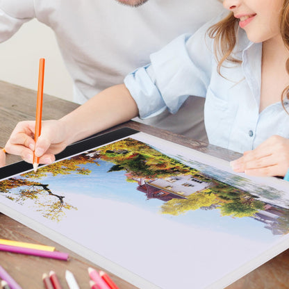 A4 Light Pad for Diamond Painting, LED Light Box Copy Board Light Tracing Box,Trace Light Board,Artcraft Copy Table,Middle