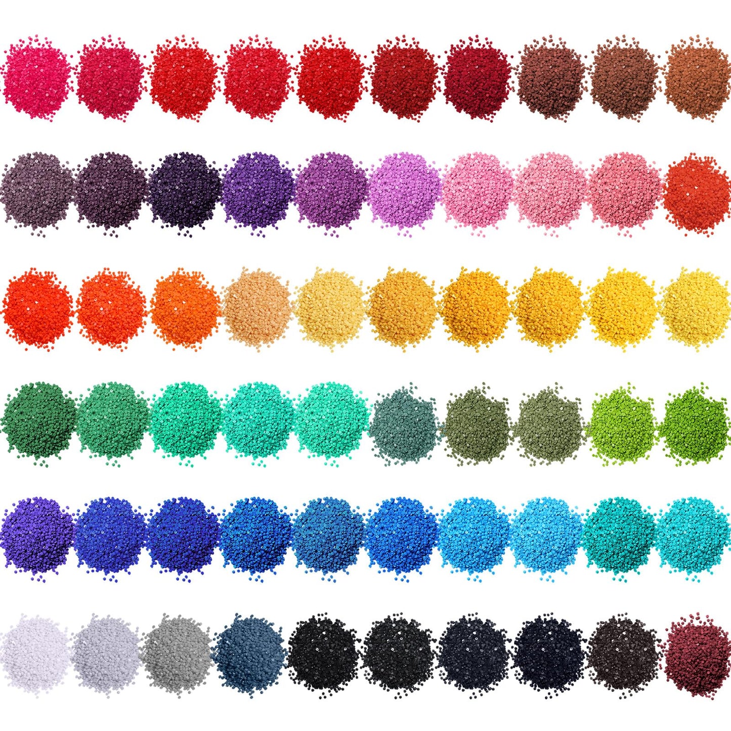 Sasylvia 300000 Pcs 60 Color Diamond Painting Beads 2.8 mm Resin Round Diamond Flat Bottom Rhinestones for DIY Handmade Craft Accessories(Classic Color)