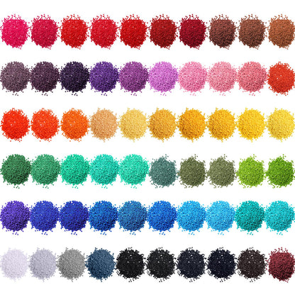 Sasylvia 300000 Pcs 60 Color Diamond Painting Beads 2.8 mm Resin Round Diamond Flat Bottom Rhinestones for DIY Handmade Craft Accessories(Classic Color)