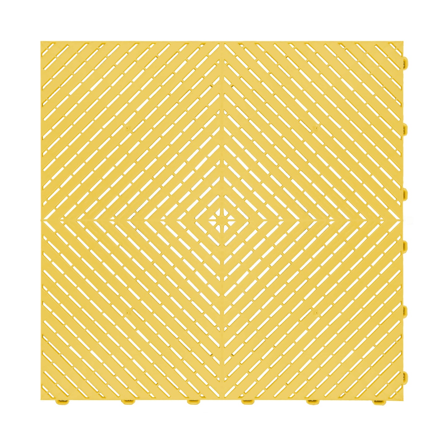 Swisstrax Ribtrax Smooth PRO Interlocking Garage Floor Tiles, 15.75 x 15.75-Inch, Citrus Yellow, 24 Piece Set