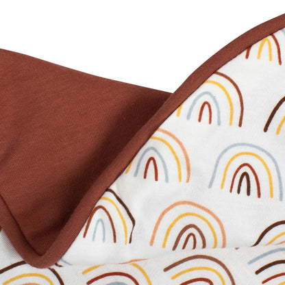 Boppy Nursing Pillow Cover, 100% Organic Cotton, Spice Rainbows, Fits The Original Support Pillow for Breastfeeding and Bottle Feeding, Cover Only, Nursing Support Pillow Sold Separately