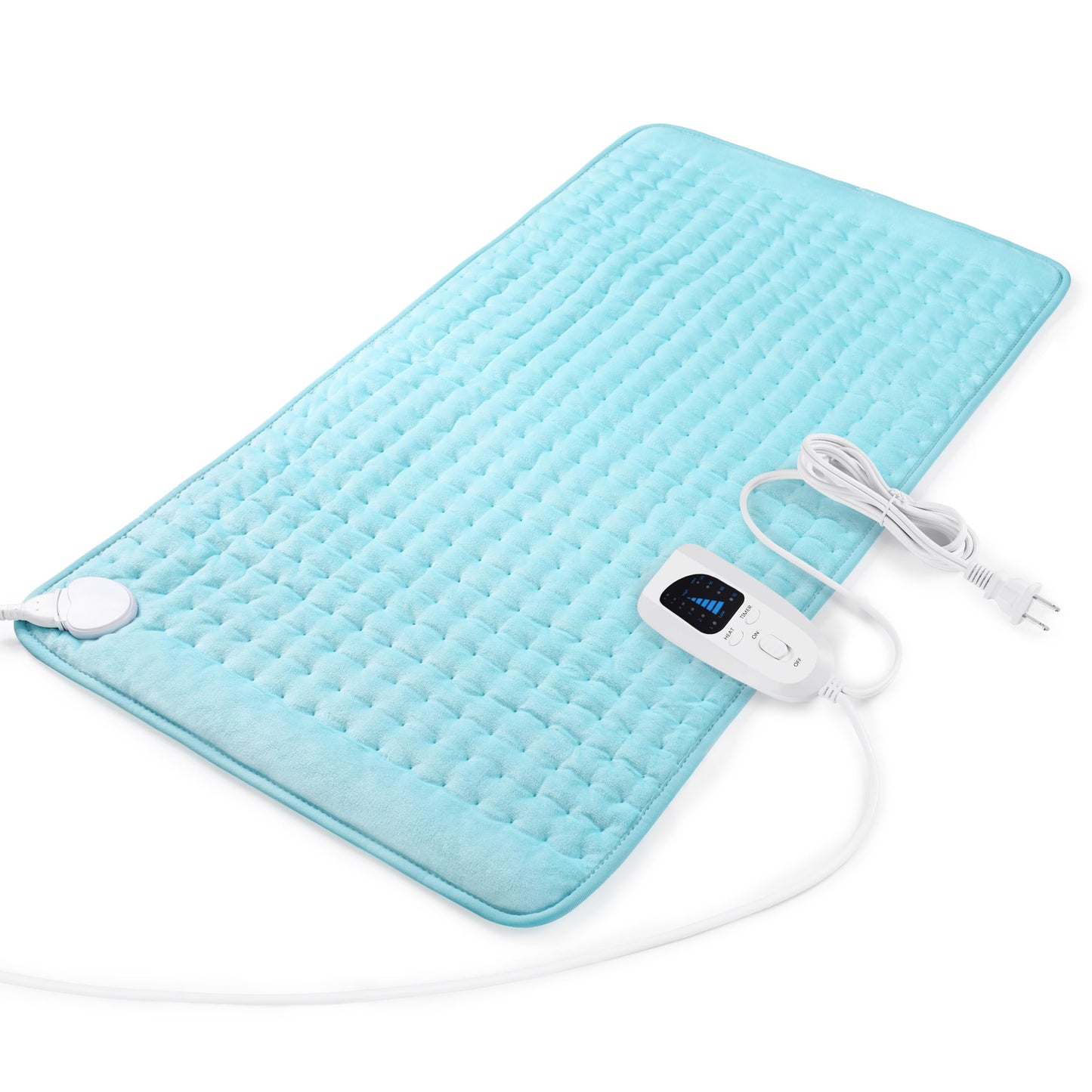 Heating Pad,Electric Heating Pads for Back,Neck,Abdomen,Moist Heating Pad for Shoulder,Knee,Arms,Legs,Dry/Moist Heat & Auto Shut Off,Birthday Gifts for Men and Women(Light Gray, 24''×12'')