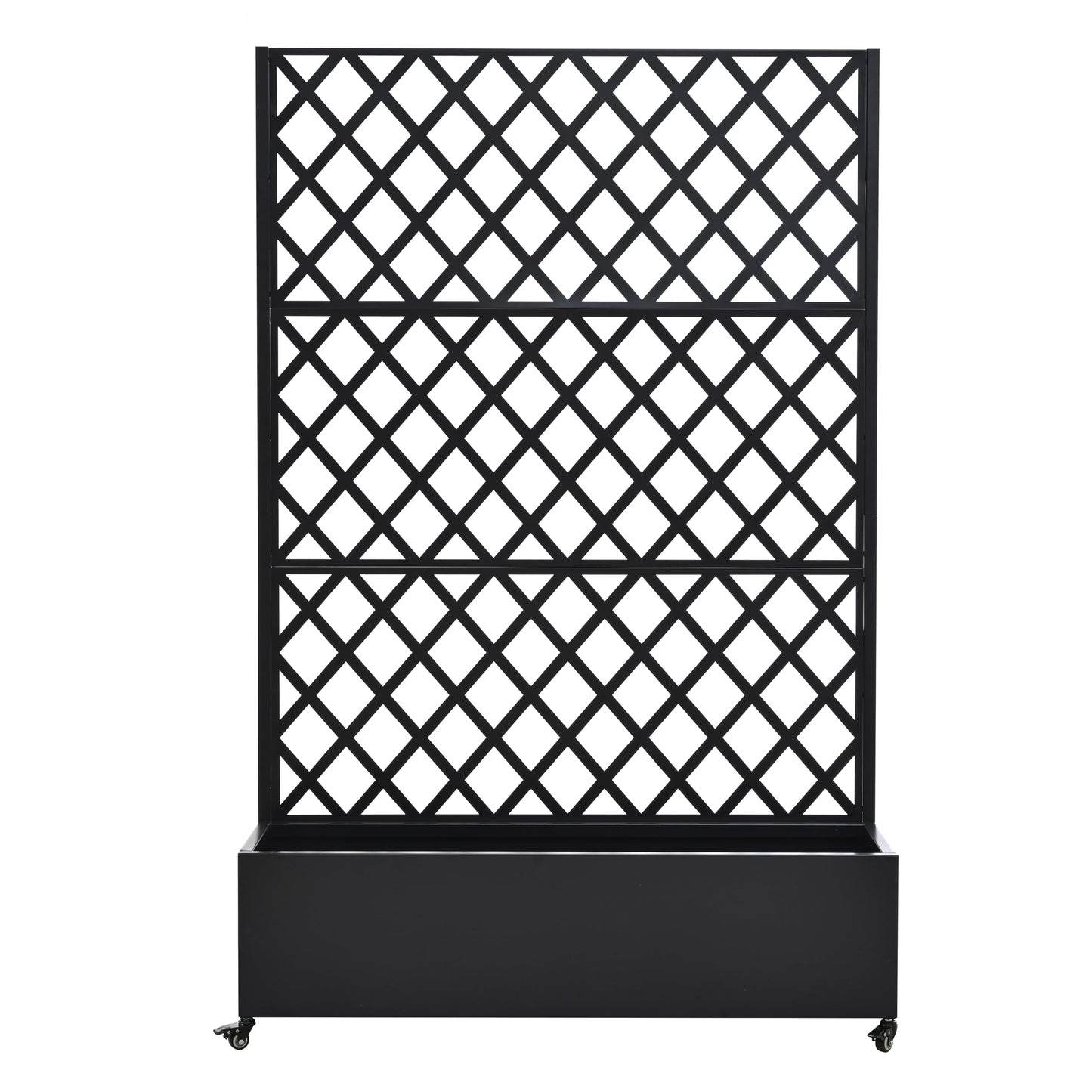 Discover the Joy of Gardening with Our Metal Raised Garden Bed with Wheels and Trellis – 73"x47"x16” for Climbing Plants, Vegetables & Vines, Featuring Privacy Screen and Drainage Holes!