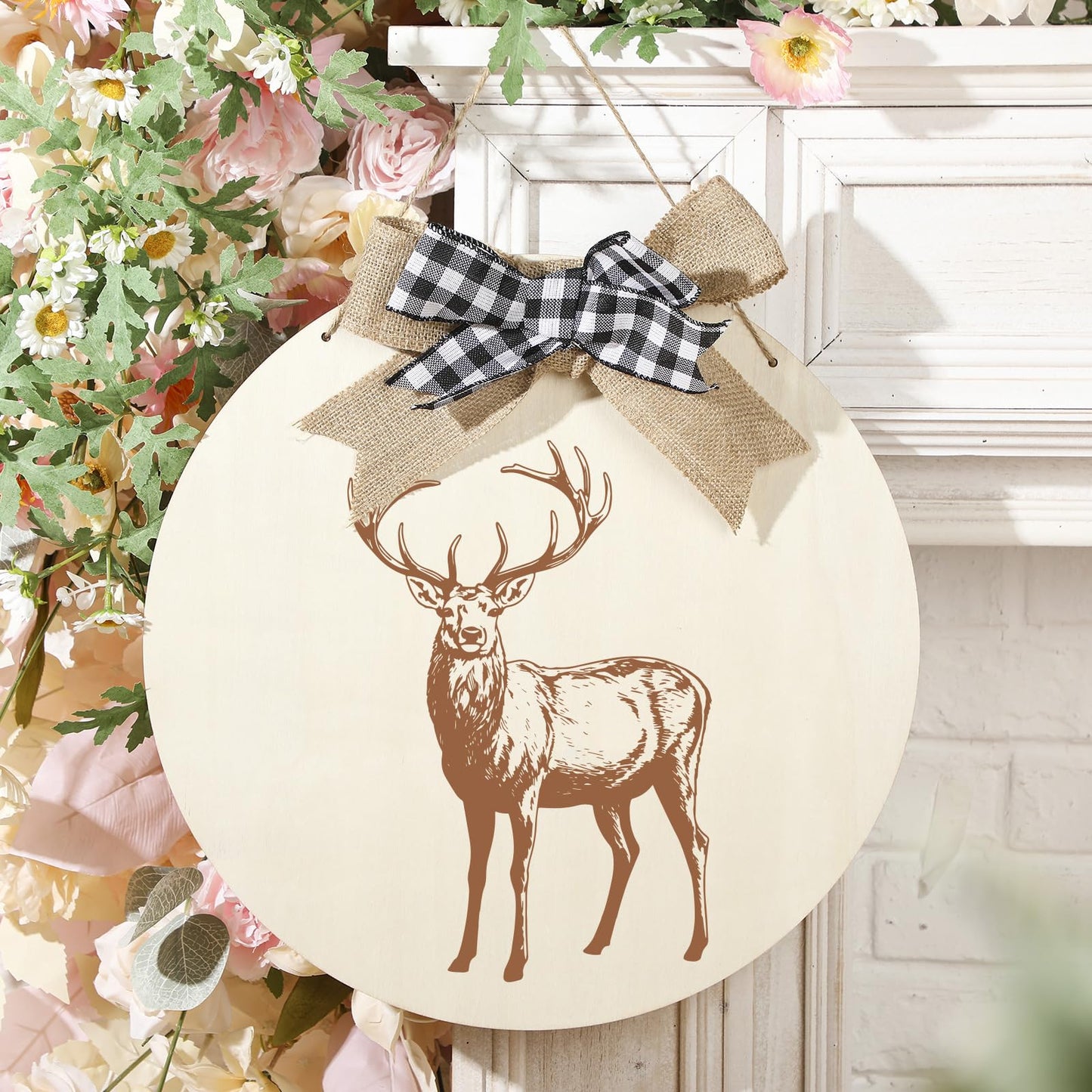 Suzile 10 Pcs 18 Inch Round Wood Circles for Crafts Unfinished Wooden Blank Signs Wood Circles for Craft Round Wood Disc for DIY Valentines Gift for Home Decor Painting
