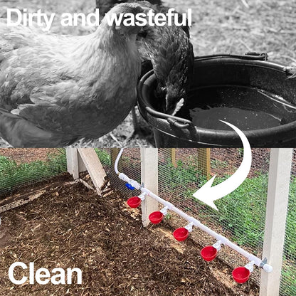 8pack (8) Large Poultry Waterer, Professional Chicken Water Cups for Poultry LANARP Float Style Gravity Chicken