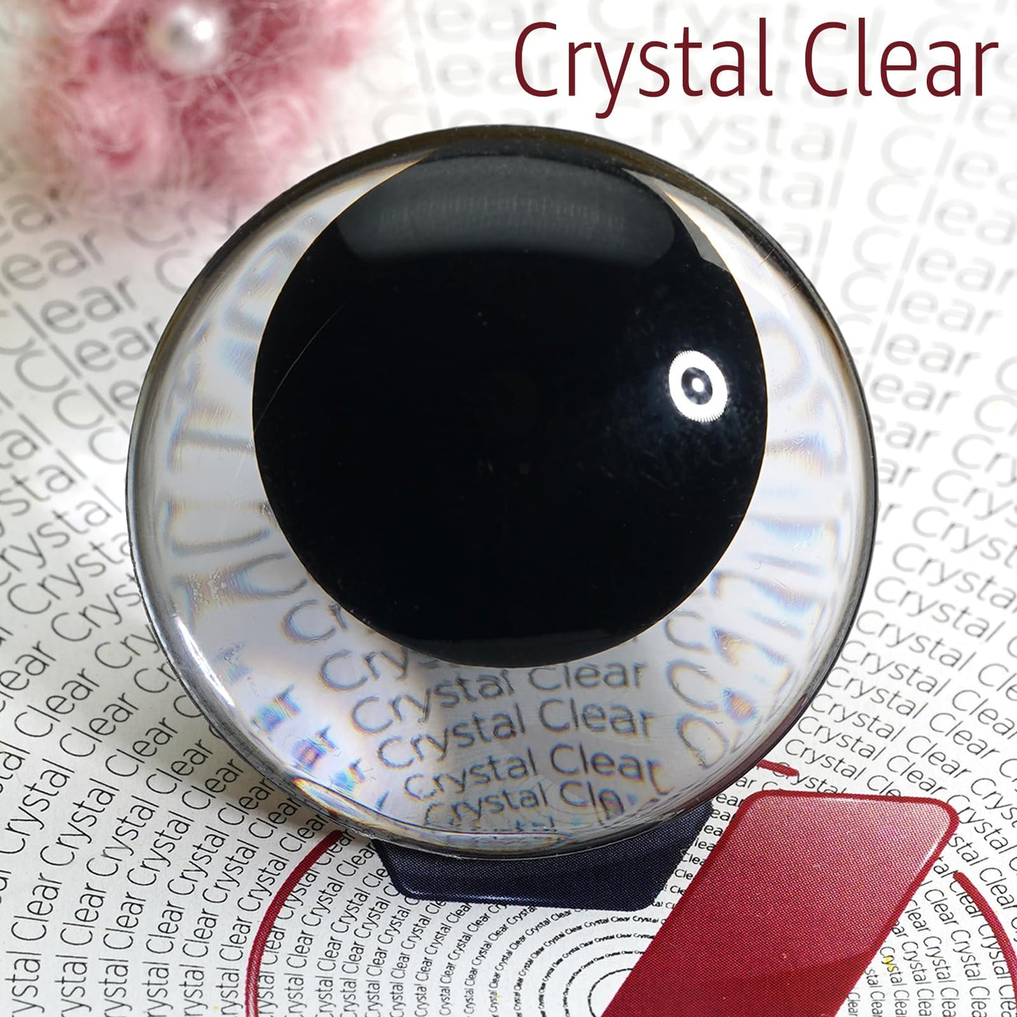 SEVENSUN 30mm Sparkling Off-Centered Glitter Safety Eyes, 3D Moon Glitter Eyes with Washers, Doll Making Stuffed Craft Crochet Safety Eyes for Crocheting Amigurumi
