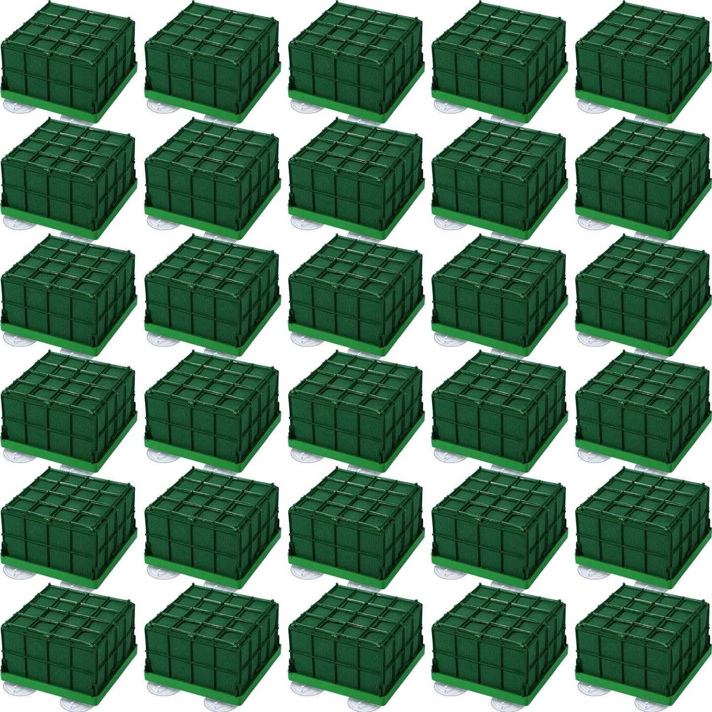 Boao 2 Pieces Floral Foam Cage Rectangle Flower Cage Holders with Floral Foam Flower Arrangement Supplies for Fresh Flowers Wedding Decorations 4.3 x 4.3 x 3.5 Inch