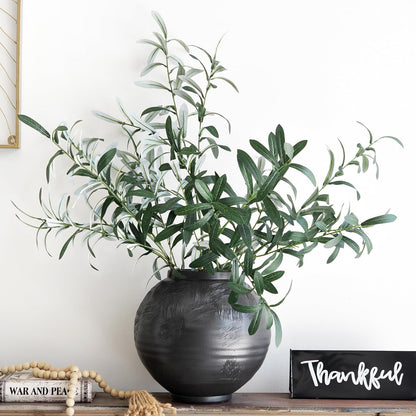 FiveSeasonStuff Lifelike Olive Branches - Premium 30-inch Faux Greenery with Realistic Leaves for Home and Events