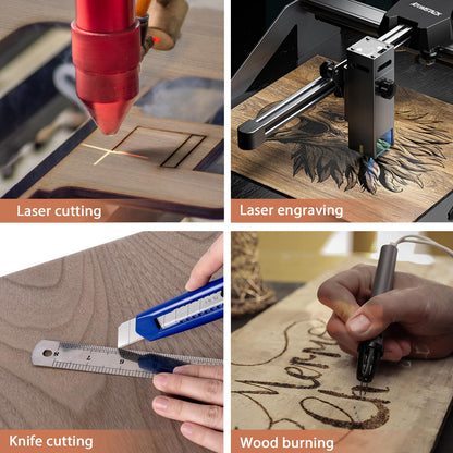 10 Pack Walnut Plywood Sheets 12x12x1/8 Inch, 3mm Plywood for Laser Cutting & Engraving, Unfinished Wood for Crafts, Wood Burning, Architectural Models.