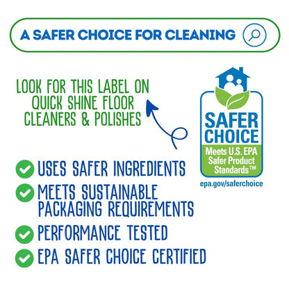 Quick Shine Hardwood Floor Cleaner & Wood Floor Polish w/Plant-Derived Carnauba 2-27oz Bottles, Removes Scratches, Safer Choice, A Clean That Can Be Seen