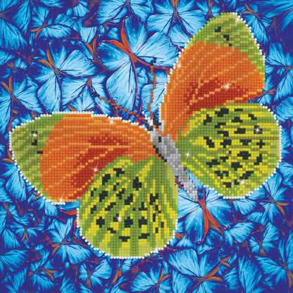 DIAMOND DOTZ Flutterby Earth Diamond Painting Kits for Adults - Diamond Art Kits a Relaxing Creative Craft Kit with Dotz Gems 12x12
