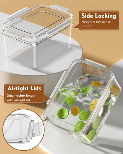 Flour Sugar Storage Containers Set of 3(12L/403oz)(10L/336oz) (6L/201oz),Clear Extra Large Food Storage Containers with Lids for Cereal,Flour,Sugar,Rice,BPA Free & Airtight Kitchen Pantry Organization