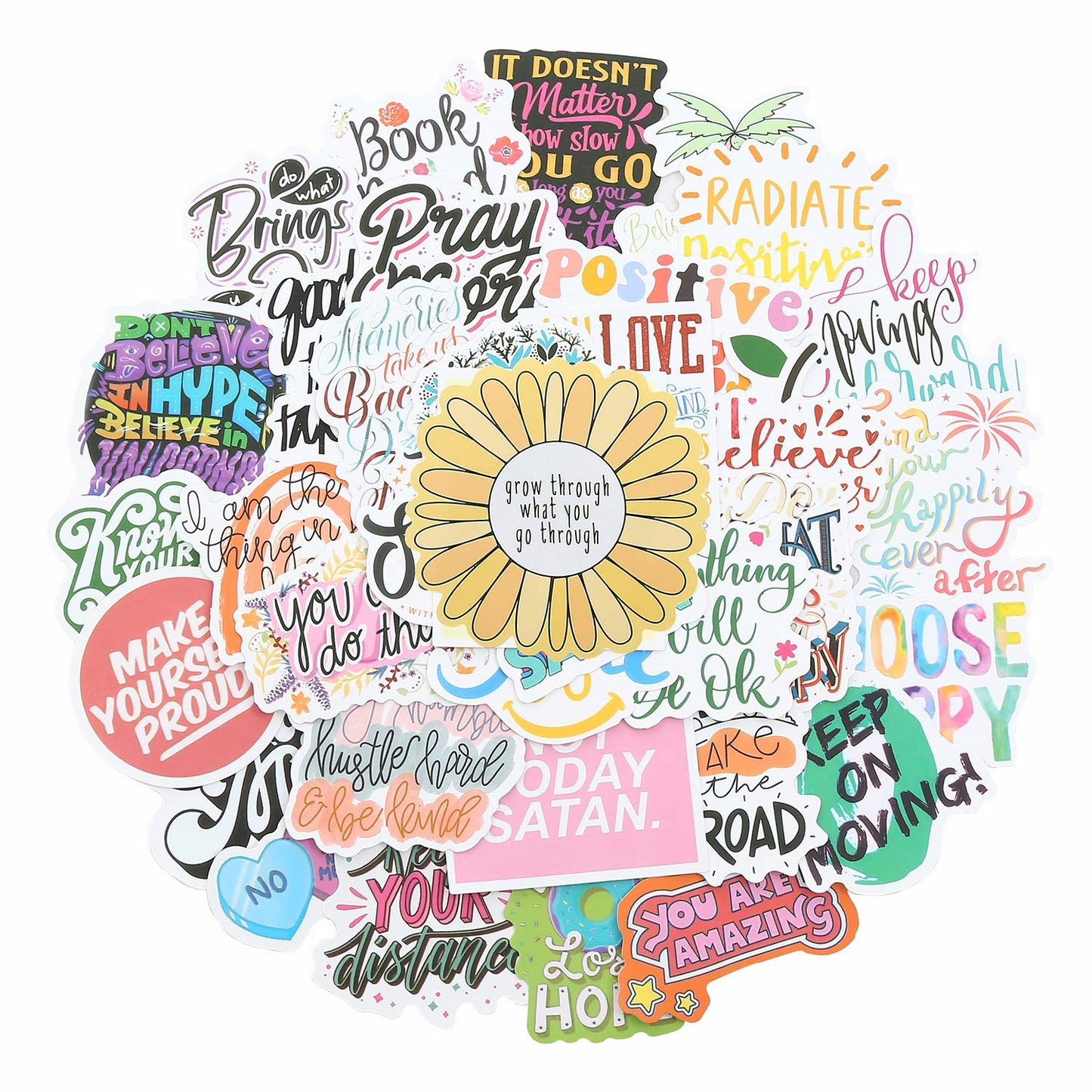200pcs Motivational Quote Stickers, Inspirational Positive Affirmation Stickers for Women Adults Students Teens, Waterproof Vinyl Decals for Water Bottles Laptop Vision Board Supplies