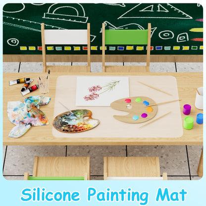 PABUSIOR Large Silicone Jewelry Crafts Mat: Non-Slip Translucent Silicone Pad, 14×20In (2/Pack), Heat Resistant, Nonstick, Clear Kids Mat for Epoxy Resin, Nail Art, DIY Sheet