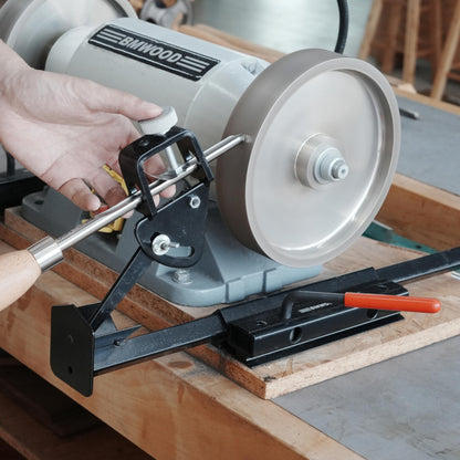 BG-GRIND4 4PCS Set Complete Grinding Jig System for Wood Chisels, Grind Sharpening System to Sharpen Lathe Turning Tools, Chisels, Skews, Bowl Spindle Gouges etc.