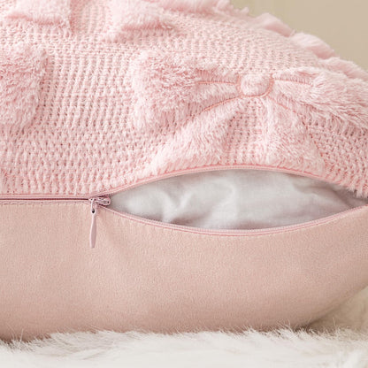 Set 2 Couch,18x18 Inch MIULEE Light Pink Bow Pillow Covers Coquette Room Decor Aesthetic of Spring Decorative Cute Girl