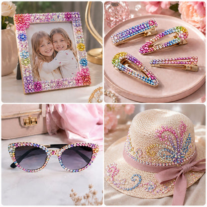 Bedazzling Kit with Rhinestones, 40 Colors 3mm 32000PCS Small Flatback Resin Rhinestones Gems with B7000 Glue and Manual, All-in-One Bedazzler Kit for Beginners, DIY Crafts Gifts, Clothes and Tumblers