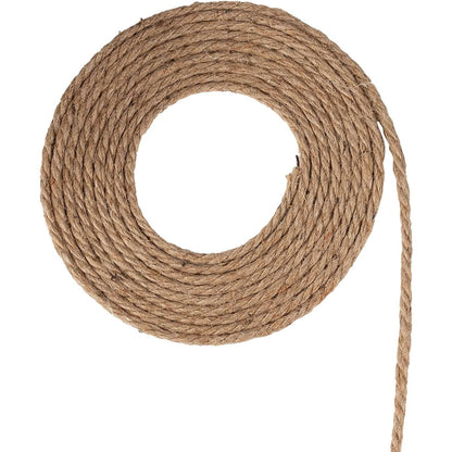 Bright Creations 100 Feet 5mm Thick Twisted Nautical Rope for Crafts and Gift Wrapping - Decorative Hemp Jute String Twine (Brown) - Jute Rope