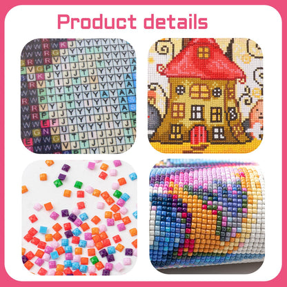 AiYuanzsh 10 Pack 5D Square Diamond Painting Kits for Adults, Full Drill Square Diamond Art Kits Scenery, DIY Square Drill Painting Crafts