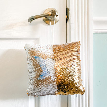 Tooth Fairy Pillow Kit for Girls and Boys - Tooth Fairy Evidence Kit with Tooth Fairy Bag - Multi Color Reversible Sequin and Large Pocket - Tooth Pillow with Tooth Fairy Bag