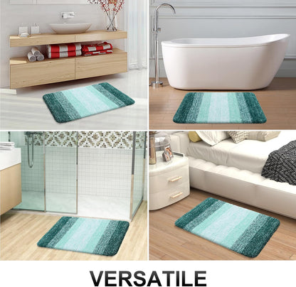 OLANLY Bathroom Rugs - Extra Soft Microfiber Mat | Quick Dry, Washable, 30x20, Blackish Green