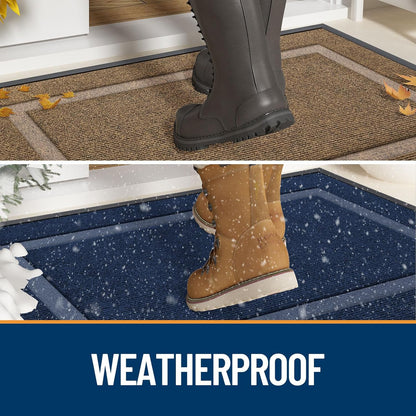 OLANLY Waterproof Front Door Mat - All-Season, Fade Resistant, Easy Clean, 47x32 Inches, Black