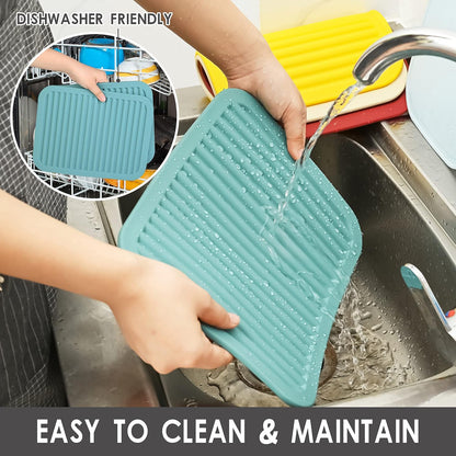 Smithcraft Silicone Trivets Mats for Hot Dishes, Hot Pads for Countertops, Set of 2 Color Purple