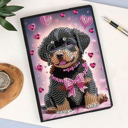 DCIDBEI 2 Pack Diamond Painting Notebooks Dog Cat A5 Blank Diamond Painting Notebook Diamond Art Notebooks Sketchbook Diary Diamond Art Journals Student Office School Supplies (50 Sheets)