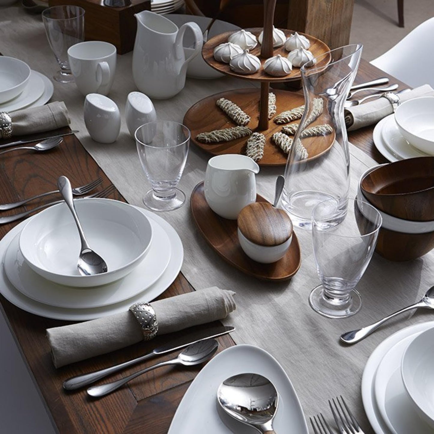 nambe Frond 3-Piece Hostess Set | 18/10 Stainless Steel Flatware Serving Fork and Spoon Set | Serving Utensils for Buffet, Catering, Party, Hotel, or Restaurant Use | Dishwasher Safe