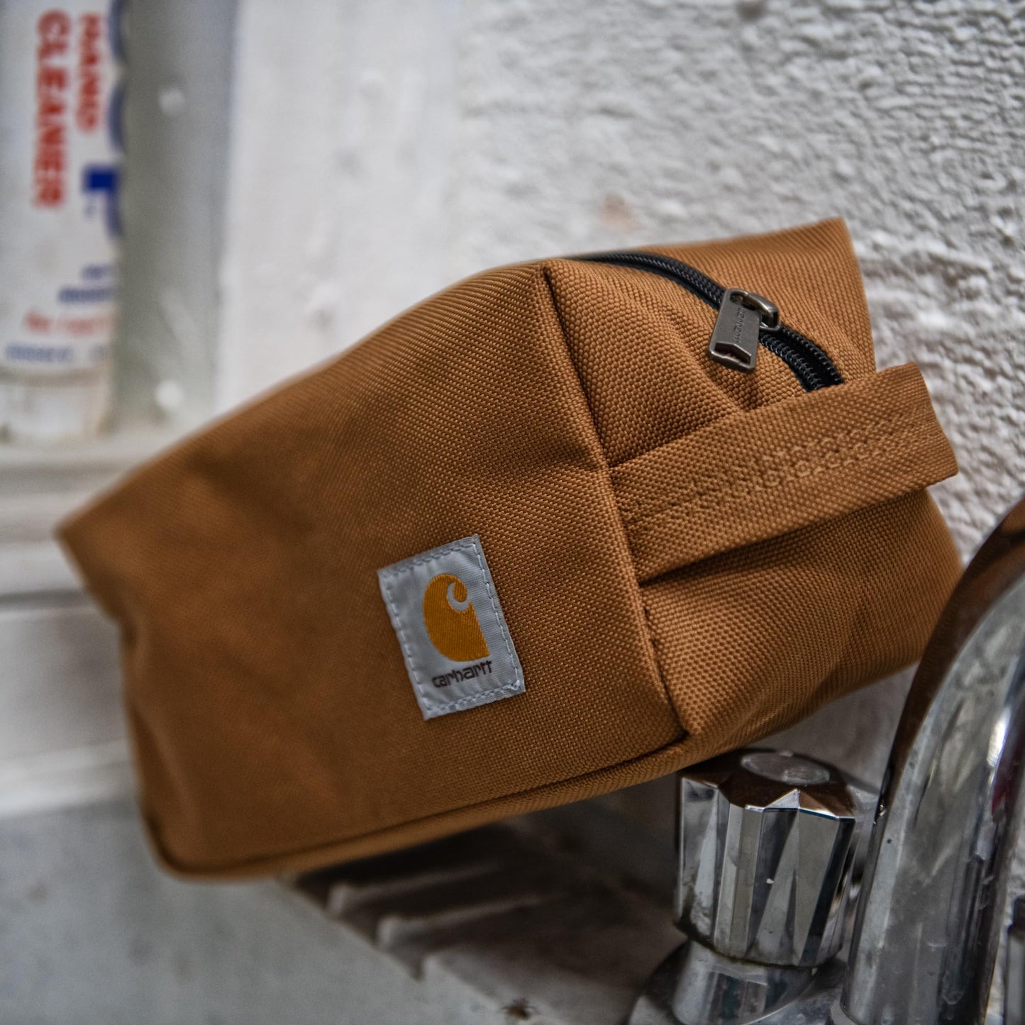 Carhartt Durable Travel Kit, Organize Essentials W/the Water Resistance Toiletry Bag, Carhartt Brown