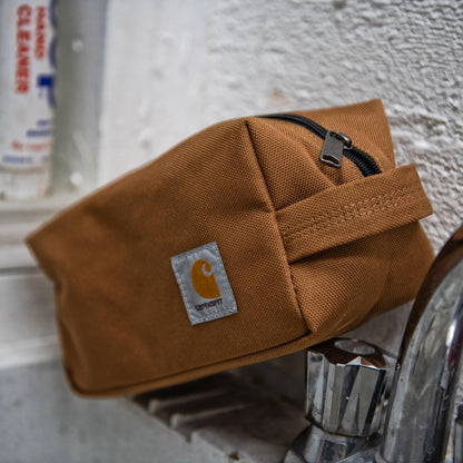 Carhartt Durable Travel Kit, Organize Essentials W/the Water Resistance Toiletry Bag, Carhartt Brown