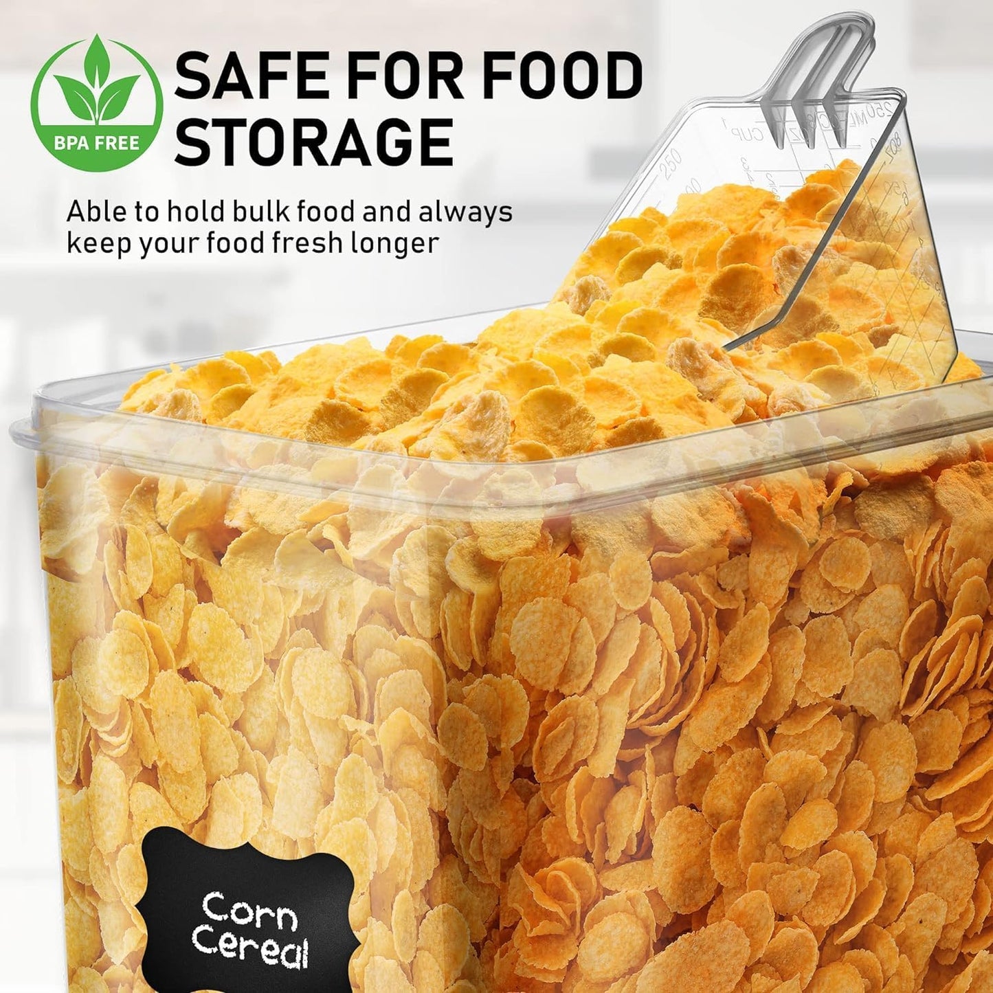 2 [8.5L 287 Oz] Flour Storage Container PC / Extra Large Food Storage Containers with Lids - Airtight, Leak Proof