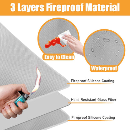Heat Resistant Kitchen Mats for Countertop 24x31in, Coffee Bar Mat to Protect Quartz Countertop