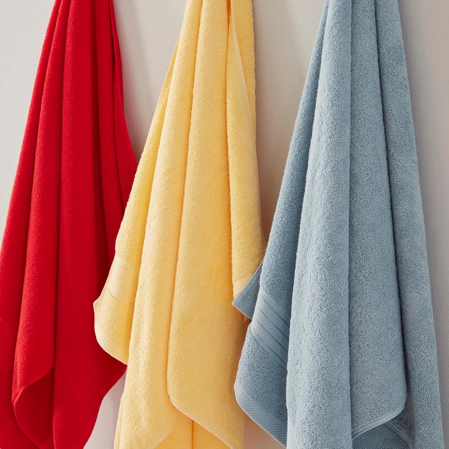 COZYART 35x70 650GSM Light Blue Oversized Bath Sheet for Bathroom Cotton Body Shower Towel Soft Absorbent Durable Extra