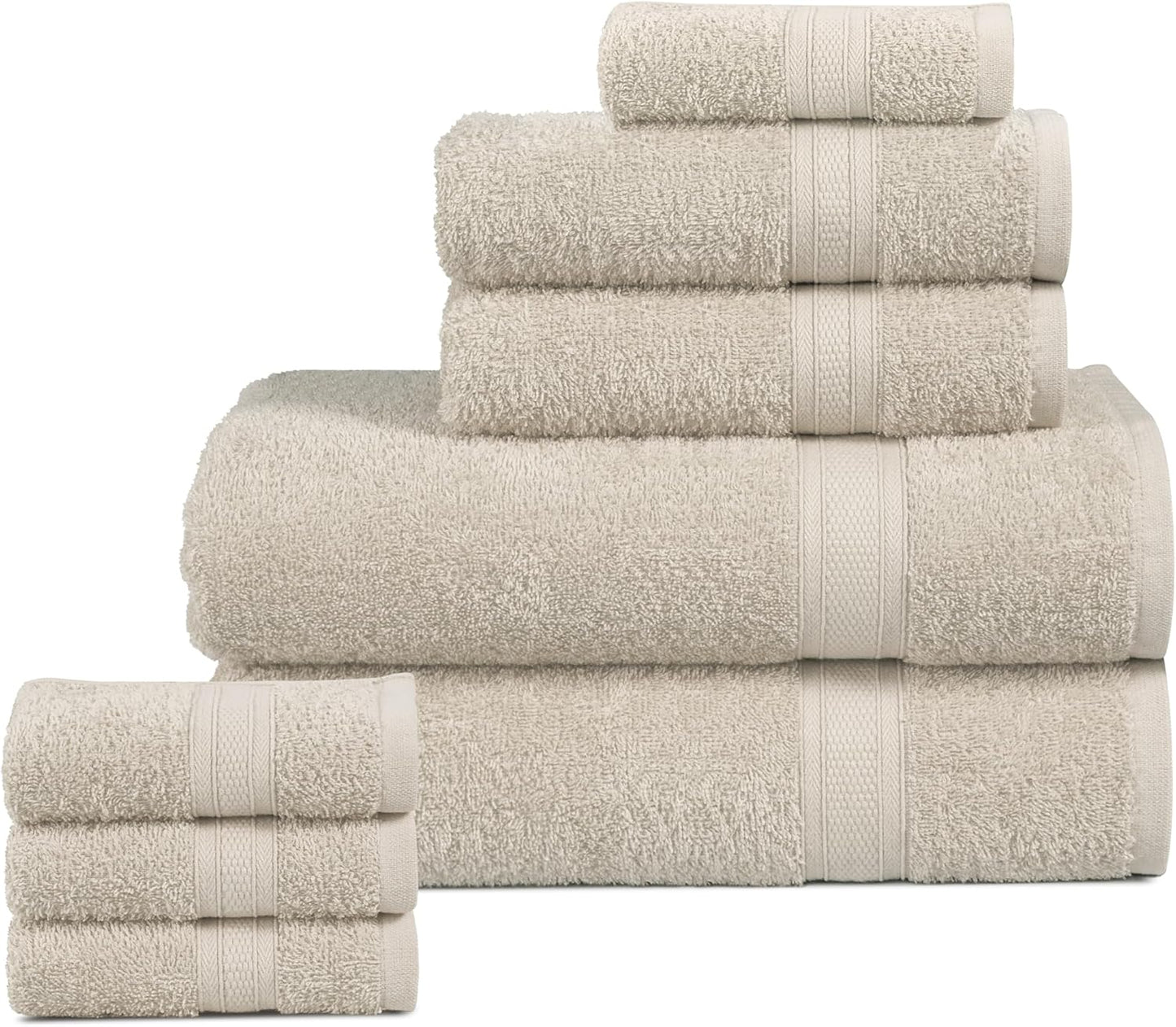 BolBom*S 8 Set 100% 2 28x56,2Hand Bathroom16x26, 4 Cloths12x12, Piece Towel Ultra Soft Pure Cotton, Large Bath Towels