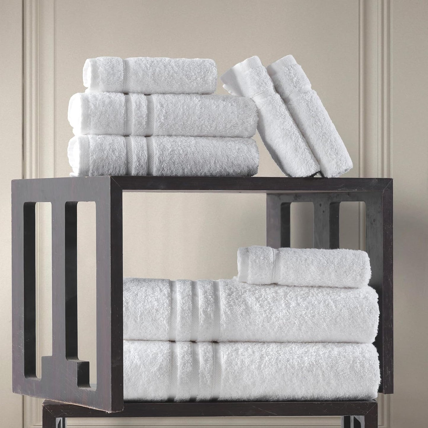 6 Set 2 2 2 Hawmam Linen White Piece Bath Towels for Bathroom Original Turkish Cotton Soft, Absorbent and Premium Bath
